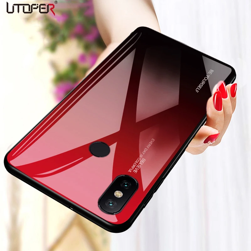 

Phone Case For Xiao Mi MAX 3 Case Original Gradient Glass Cover For Xiao Mi 8 SE MAX 2 MIX 2S Case Protective Capa Coque Funda