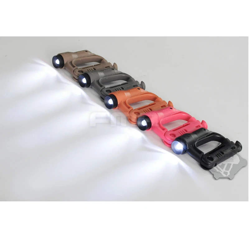 

FMA FTW D buckle survival lamp high temperature resistant and low temperature waterproof Orange buckle multicolor light TB913