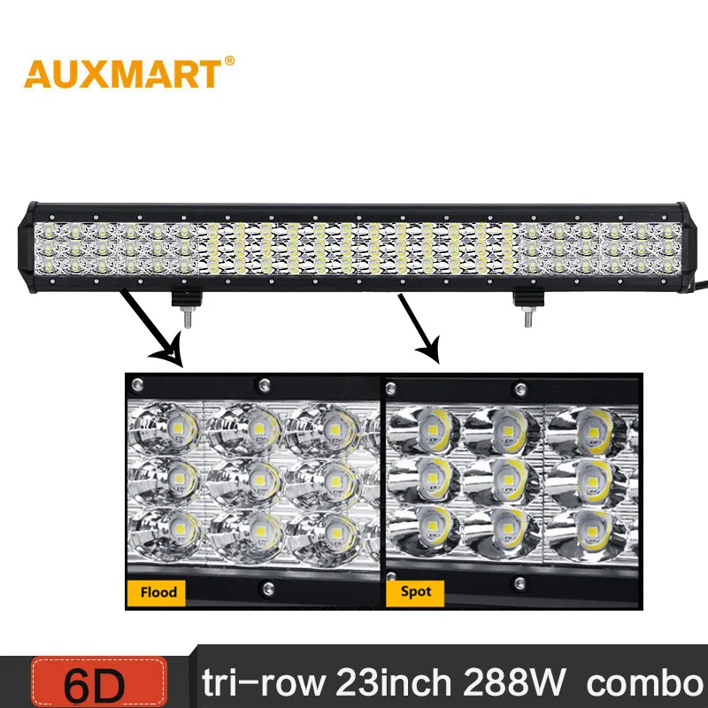 22/" 280W CREE LED Light Bar Spot DRL Flood Masks Offroad For Jeep JK Ford F-150