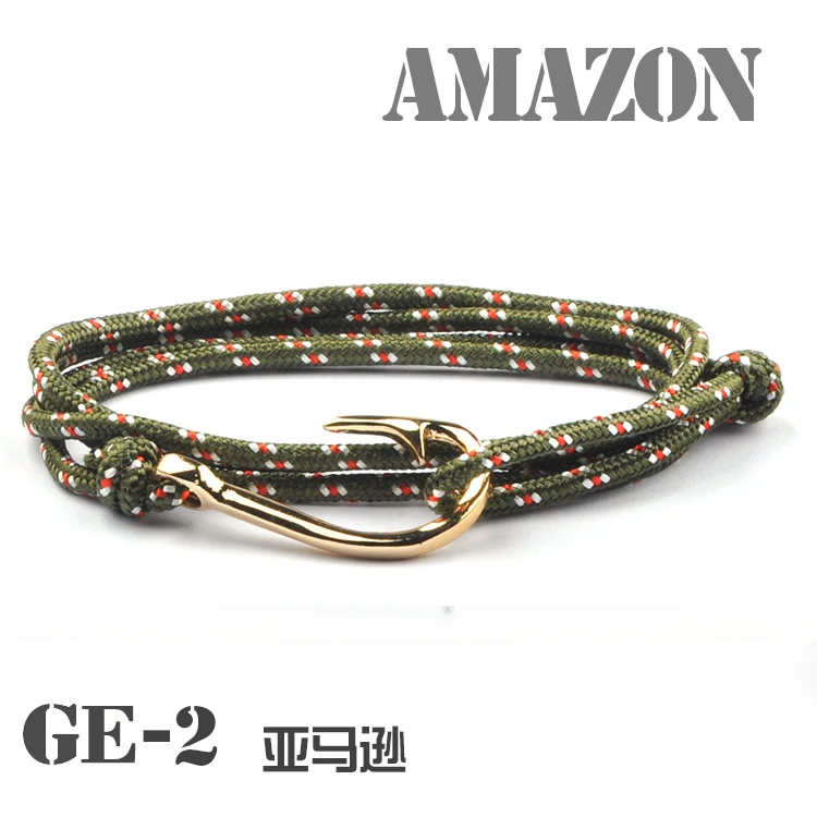 2017 Fashion Fish Hook Bracelet Rope Bracelets Wrap Uni 2017 Fashion Fish Hook Bracelet Rope Bracelets Wrap Uni Women Men Kqs