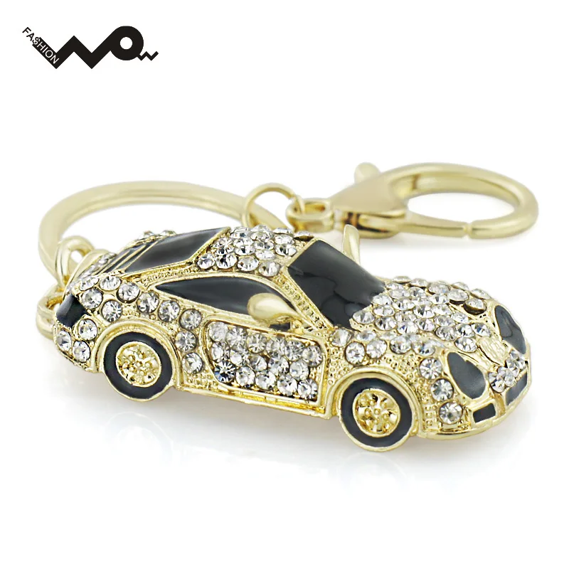 Cool Roadster Sports Car Crystal HandBag Pendant trendy Keyring