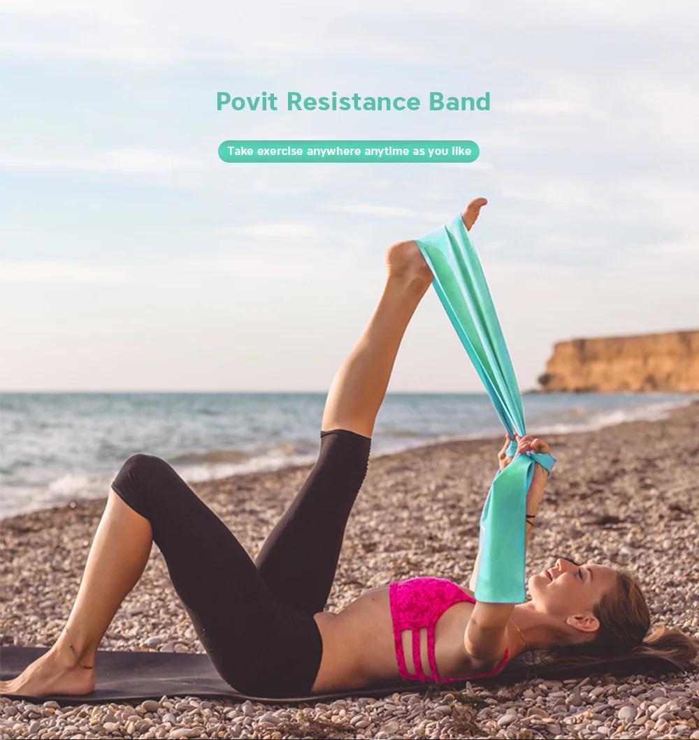 Povit P-972 0,35 мм сопротивление группы 100% натуральный Эмульсия Профессиональный сопротивление группы для растяжения Йога физиотерапия