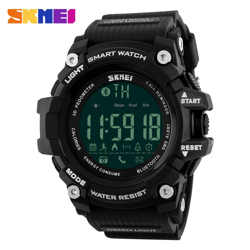 Prix pour 2017 skmei hommes sport montre intelligente bluetooth podomètre homme sport montres étanche mâle horloge numérique pour ios et android Prix pour 2017 skmei hommes sport montre intelligente bluetooth podomètre homme sport montres étanche mâle horloge numérique pour ios et android