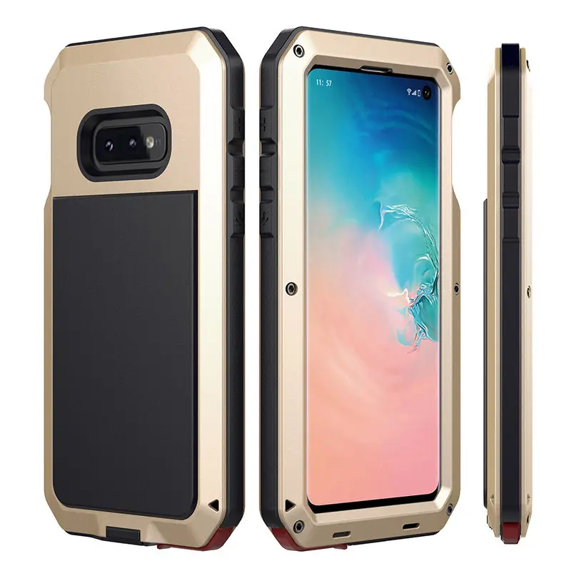 Doom Armor Dropproof Metal Aluminum Case Silicon Case for Samsung Galaxy S10e S10 Plus Shockproof Protective
