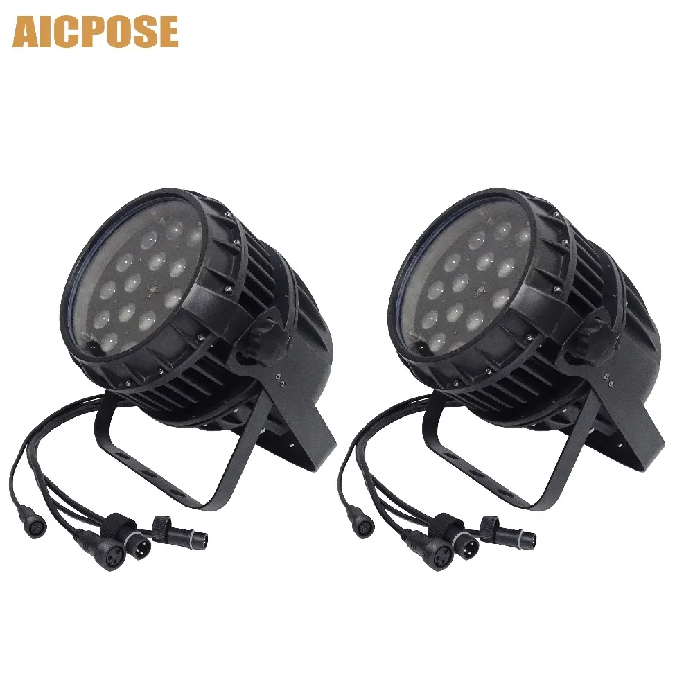 2 шт./лот Zoom Par Light 18x12 W IP65 водонепроницаемая светодиодная лампа RGBW 4 в 1 сценическая