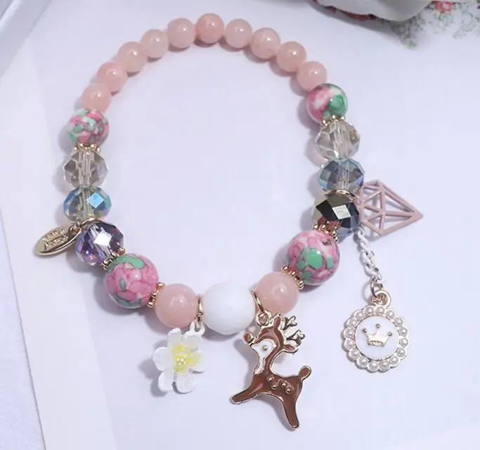 

New arrival 33 21 pink white Bracelet on sale Women Bracelet Creative women bracelets 1 circles Free shipping hotsale