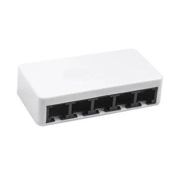 

5 Ports Fast Ethernet 10/100Mbps Network Switch Desktop Laptop Lan Hub Power By Micro USB Mini size Plug and play