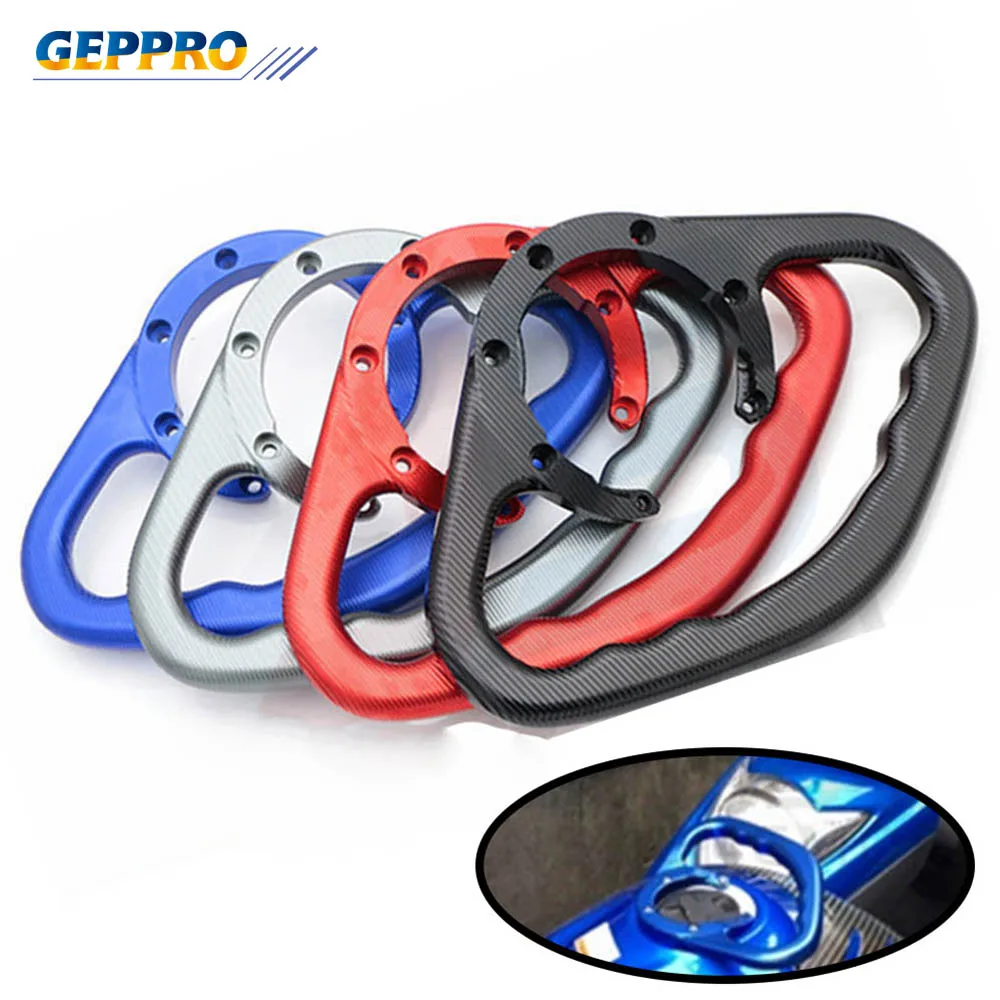 

GEPPRO 1Pc Motorcycle Passenger Hand Grips Handles CNC Fuel Gas Tank Rear Seat Arm Rest for honda