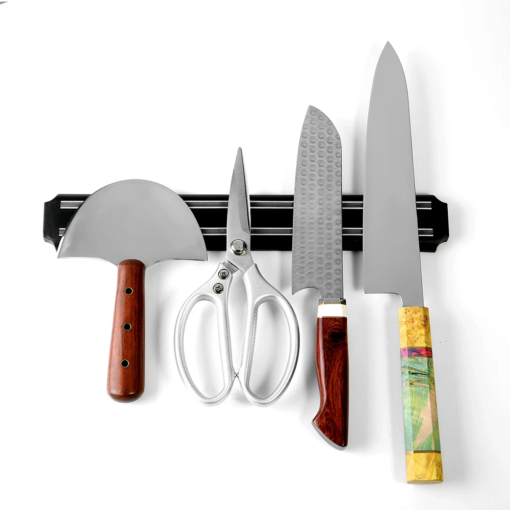 XITUO высококачественный магнитный инструмент дамасский мясной нож шеф-повара Кливер для хранения ножей стойка ABS пластик двойной Магнитный Держатель ножей