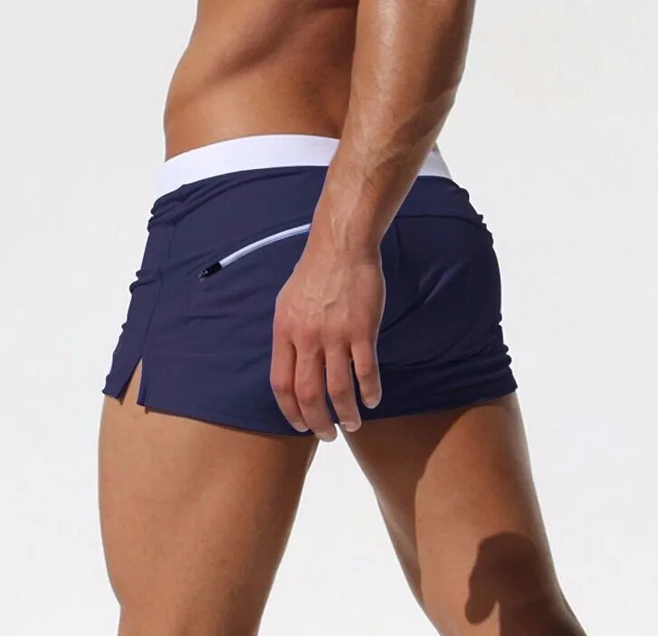 Новое поступление высококачественные мужские плавки мужские модные сексуальные задние карманы повседневные Прямые шорты мужские пляжные шорты