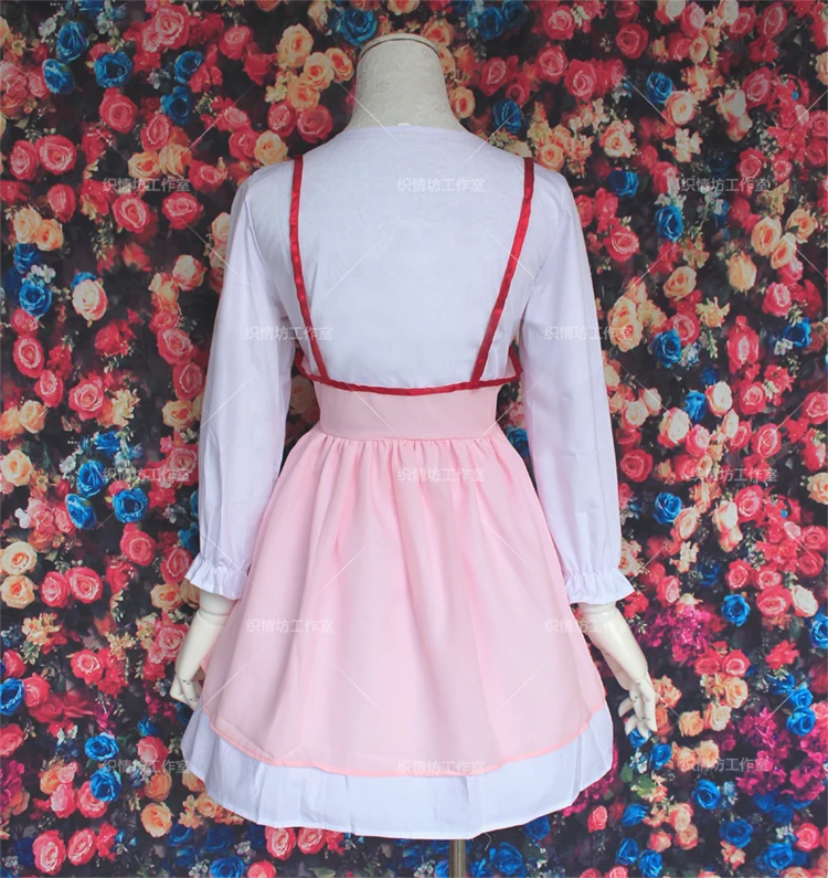 Your Lie in April Kaori Miyazono Anime Pink White Daily Lolita Dress Cosplay Cos
