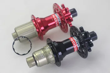 

4IN1 Novatec D772SB 24 holes 142mm X12 MTB XC disc rear hub 24H 12mm thru, black red, 10/11s XX1 11v Cross-Country mountain bike
