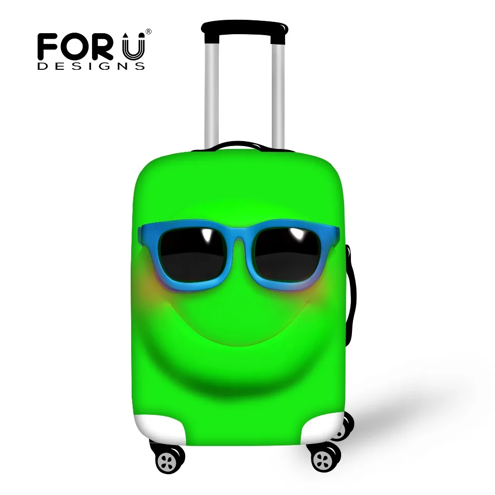 Funny Emoji Face Women Travel Waterproof Bags Luggage Case Cover