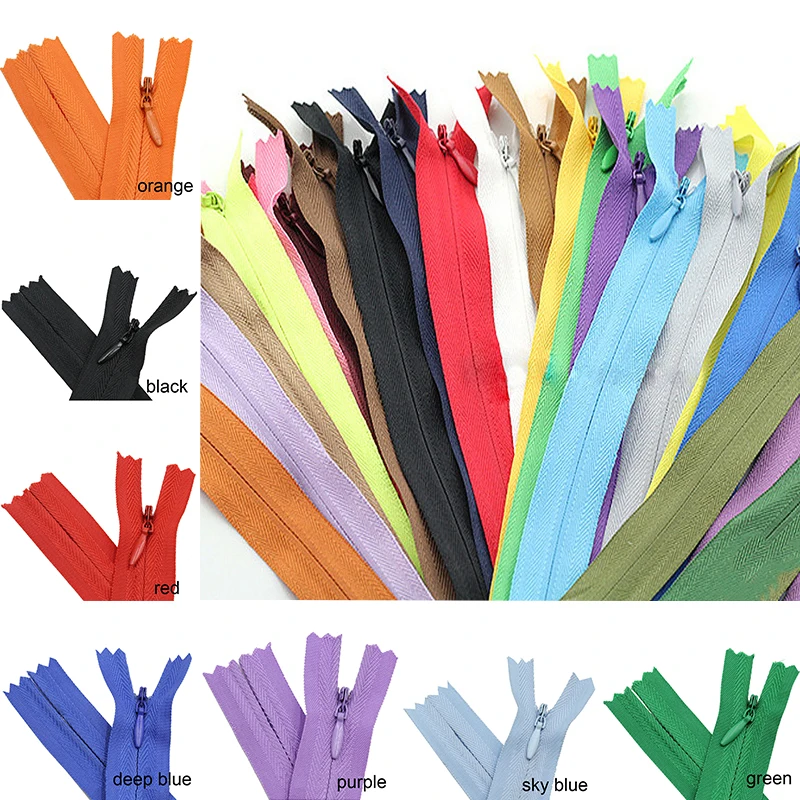 

10pcs 3# 40cm(16Inch) Length Closed Nylon Coil Zippers Tailor Trousers slide fastener Garment Sewing Handcraft DIY Accessories