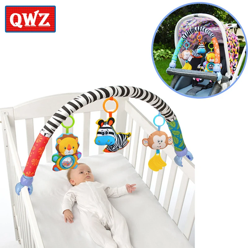 QWZ 1 шт. Детские Висячие синий слон и розовый кролик музыкальная игрушка кровать и коляска игрушка детская погремушка подарки