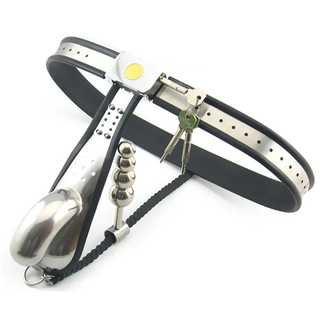 New Stainless Steel Adjustable Size Male Chastity Belt Device And