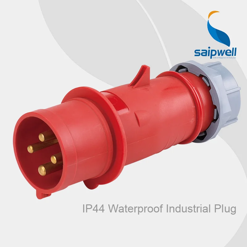 

Saipwell Hot Sales 230V CEE Waterproof Industrial Electrical Plugs AND Sockets IP44 / 4Pin / 16A / 6H type SP264