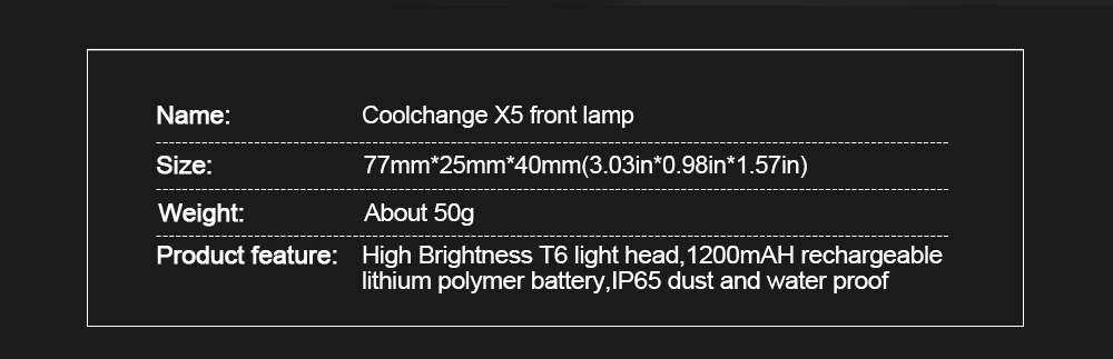 Flash Deal CoolChange Waterproof Bike Light USB Rechargeable Cycling Light T6 LED Warning Flashlight Battery 1200mAh 6 Modes Bicycle Light 2
