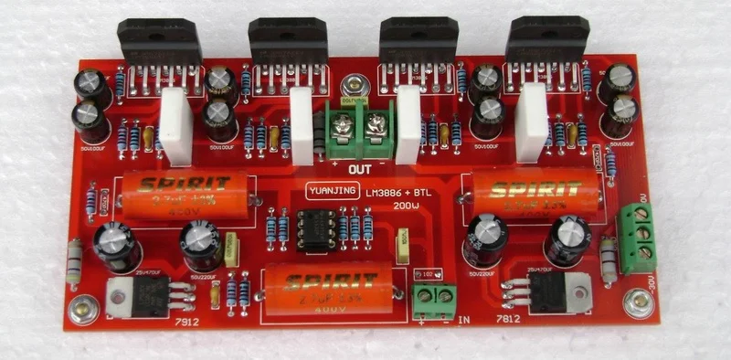 Оригинальный LM3886 + NE5532 параллельный BTL 200 Вт DC +-30 в моно усилитель доска 148*75 мм |