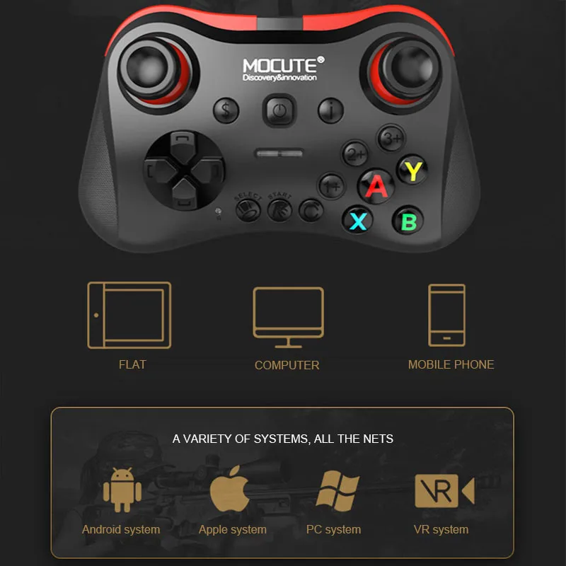 

MOCUTE Wireless Bluetooth Gamepads For Ps4 Controller High-precision Rocker Game Gamepad For PC/IOS/VR Mobile Phone Game Gamepad