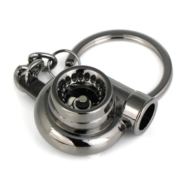 1pcs Rotatable Turbo Keychain Turbocharger Styling Keyring Activity