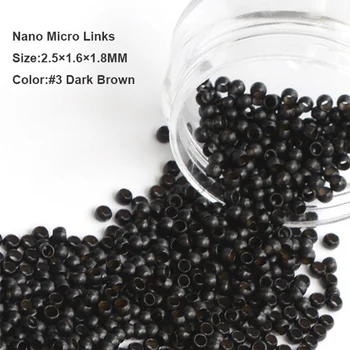 

Nano Micro Rings 2.5*1.6*1.8MM 1000Pcs/Bottle #13 Blonde Copper Micro Beads Hair Extensions Copper Tubes