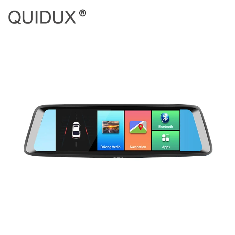 

QUIDUX A8 Car Streaming Media Rearview Mirror 7 inch Full Screen 1400MP WDR 4G Android DVR Recorder GPS Navigation App Monitor