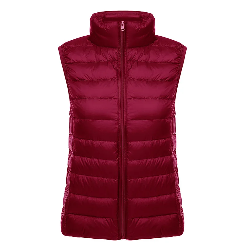 Kostlich New Arrival Autumn Vest Coat Women Ultra Light Sleeveless Jacket Waistcoat Warm Winter Vest Outwear Plus Size Clothing (42)