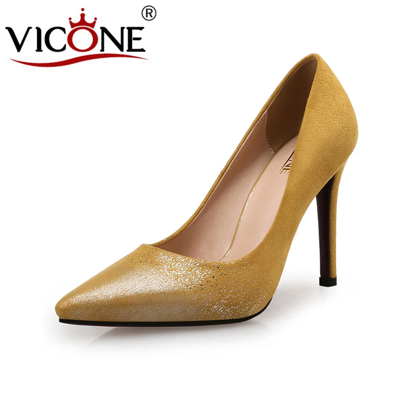 

VICONE Women Summer Bling Pointed Toe Party Casual Fashion Heels V628520