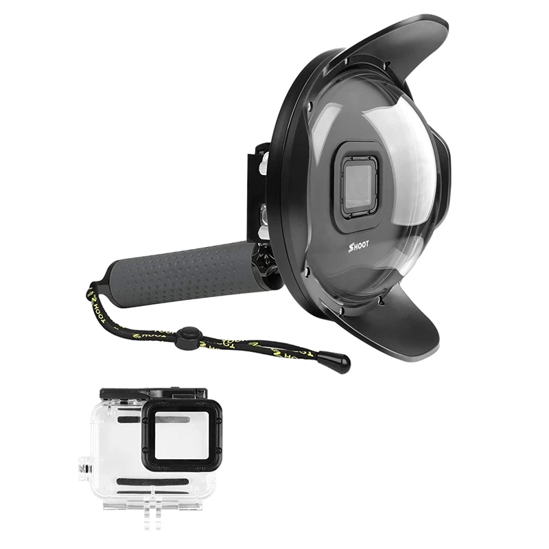 

SHOOT Underwater Dome Port for GoPro HERO6 HERO5 HERO2018(Dome Port+Waterproof Case+Handle)
