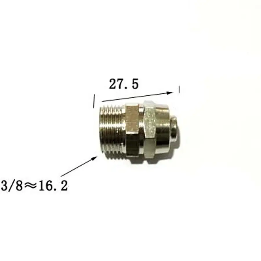 Подходит для 12 мм/8 мм OD/ID шланга x DN10 3/8 &quotBSP Мужской Латунный быстроразъемный