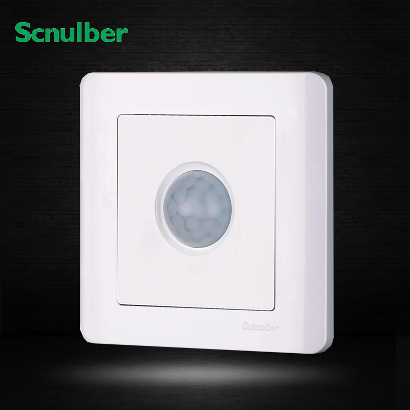 2016 one gang luxury white infrared PIR motion sensor wall switchin
