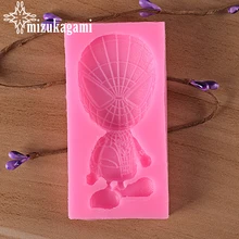 1pcs UV Resin Jewelry Liquid Silicone Mold 3D Spider-Man Resin Charms Molds For DIY Cake Baking Tool Making Jewelry