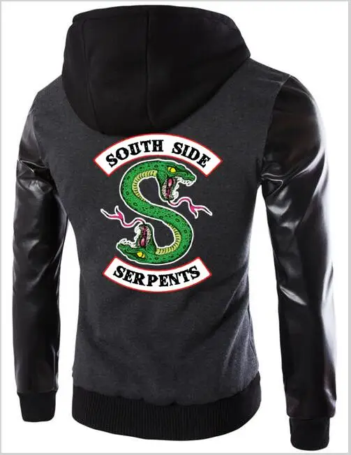 Новый почтовый капюшоном рукав южной стороне змеи куртка Для Мужчин's Спортивная куртка с капюшоном тонкий балахон
