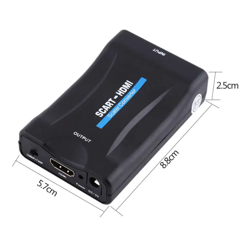  SCART A HDMI Video Audio Upscale Dell'adattatore del Convertitore 1080 P HD TV DVD SKy Box