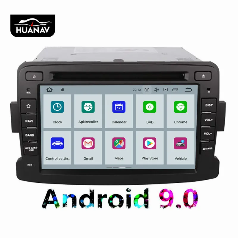 Top DSP Android 9.0 Car DVD Player GPS Navigation For Renault Duster 2012 2013 Auto Car radio player stereo headunit tape multimedia 2