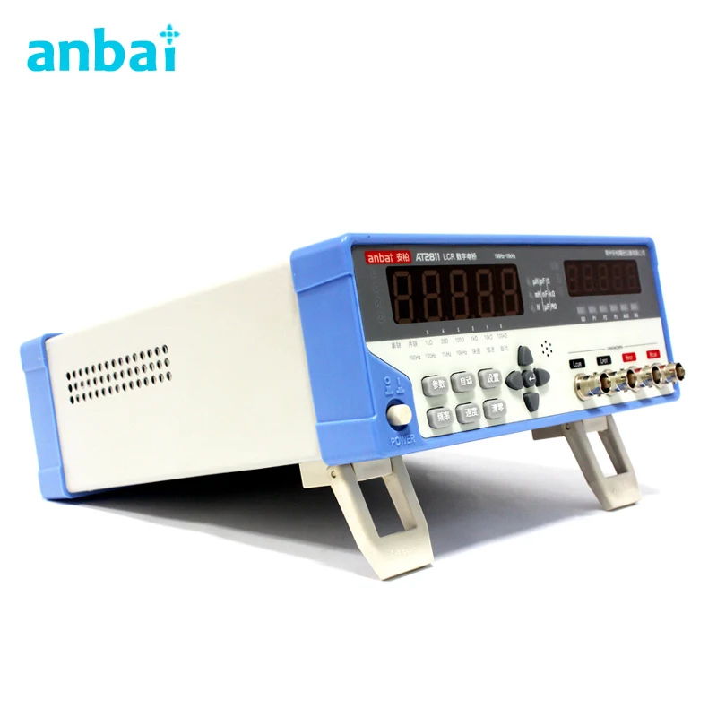 

Digital LCR Meter Tester AT2811 LCR Digital Bridge LED Display Frequency 100Hz 120Hz 1kHz 10kHz