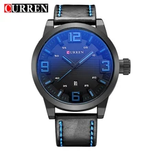 Curren Часы мужские модные повседневные кварцевые часы водонепроницаемые синие простые мужские наручные часы Мужские часы с датой и неделей Zegarek Meskie