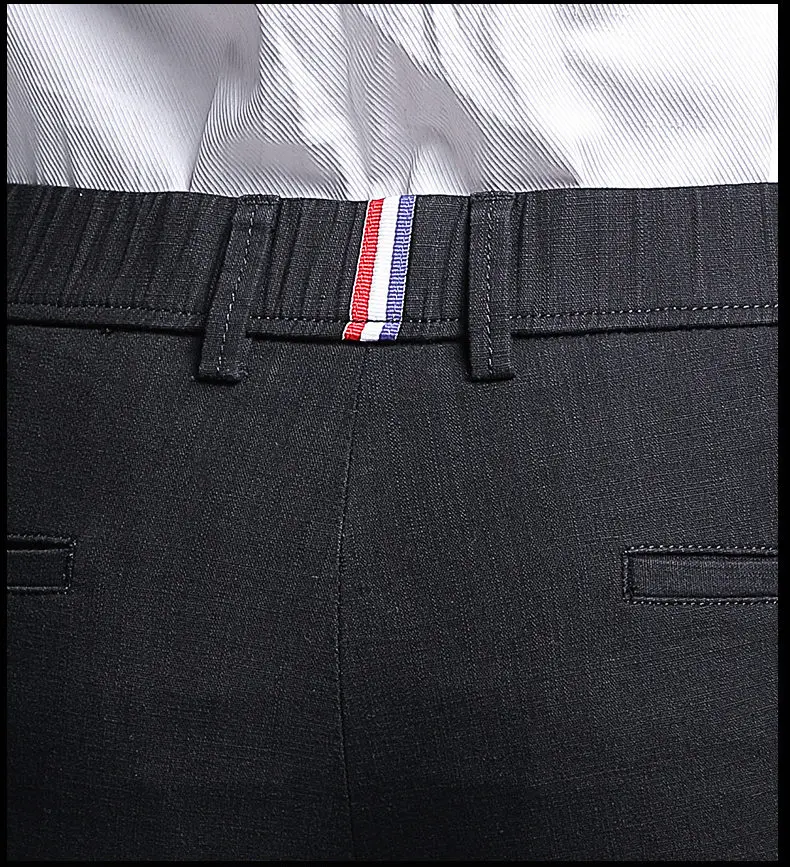 2018 Autumn New Fashion Pants Men Slim Fit Classic Casual Mens Pants Full Length Male Pants Black Blue Cream Plus Size 38 40-16