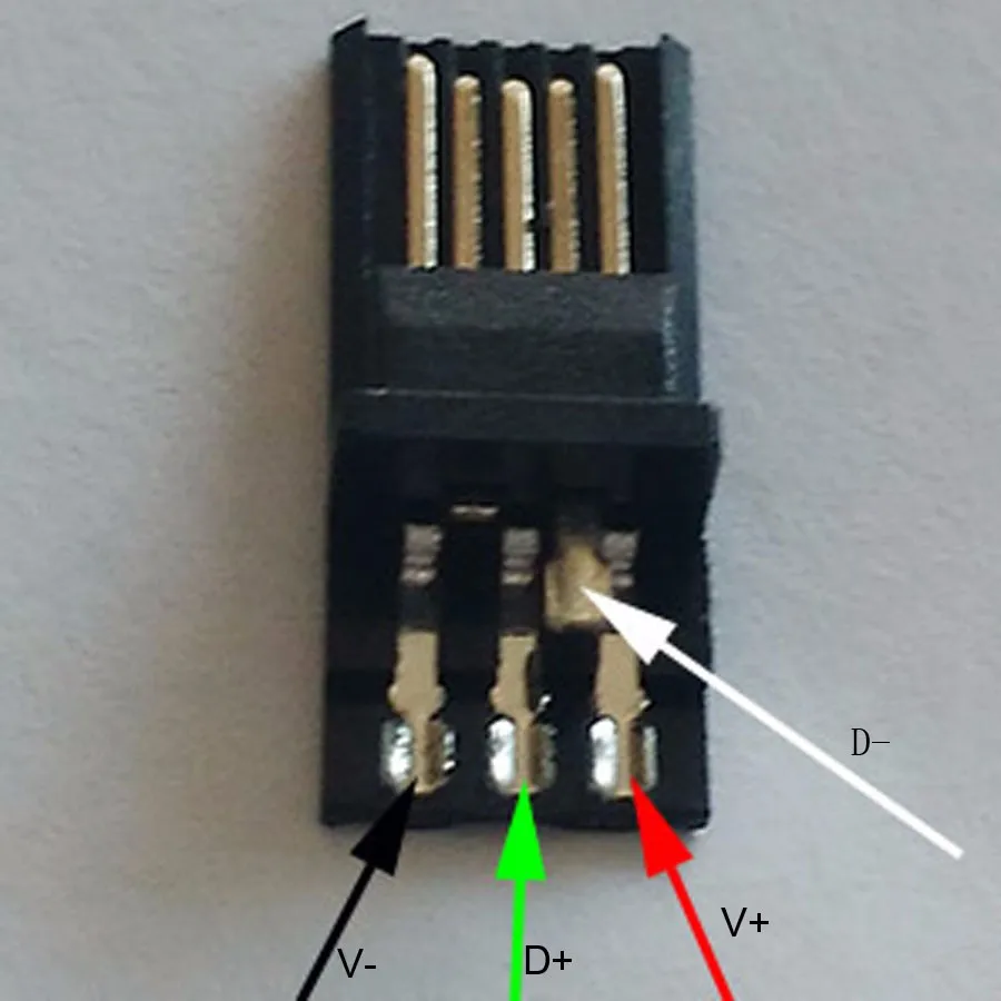 2 комплекта мини-usb 5PIN тип сварки штекер Позолоченные разъемы 4P USB Хвостовая розетка 3 в 1 DIY адаптер