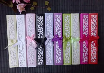 

100pcs/lot Luxurious Silk Fold hand Fan in Elegant Laser-Cut Gift Box 10 color +Party Favors/wedding Gifts