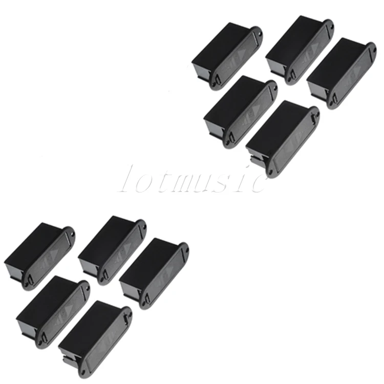 10pcs Black Active Bass Pickup 9v Battery Case Cover Box Guitar Parts