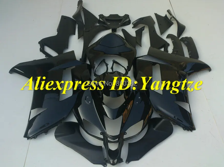 

2014 Motorcycle Fairing kit for KAWASAKI Ninja ZX6R 07 08 ZX6R 636 2007 2008 Complete gloss black ABS Fairings set +7 gifts SC39
