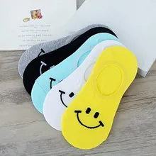 Sunfree/модные повседневные женские комфортные дышащие носки; носки с смайликом; однотонные высококачественные забавные эластичные удобные носки; 45 P