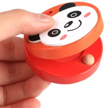 Развивающая игрушка деревянная мультяшная кастанетная ручка-клиппер музыкальный инструмент для детей дошкольного возраста подарок для рук случайный цвет