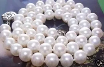 

FASHON Charming 9-10mm white akoya pearl necklace 18"