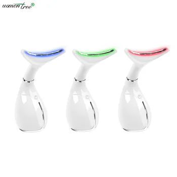 

USB Rechargeable Neck Anti-aging LED Phototherapy Machine Neck Wrinkle Remover Lymphatic Detox Neck Lifting Massager Device