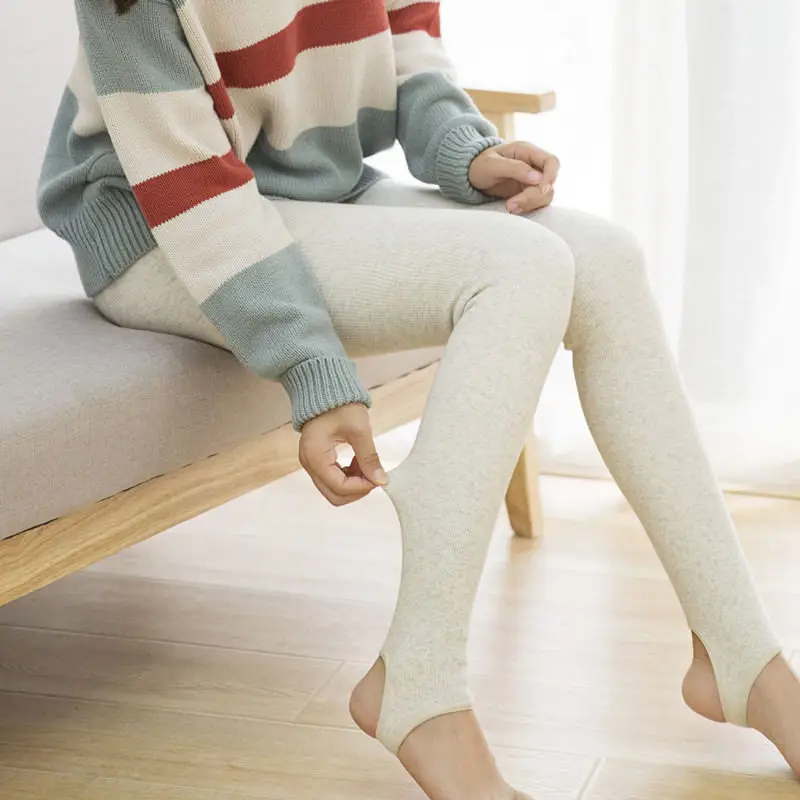 Осенне-зимние женские бархатные плотные леггинсы высокого качества, удобные теплые леггинсы, штаны с высокой талией, женские повседневные леггинсы Z60 - Цвет: Creamy-white style 2