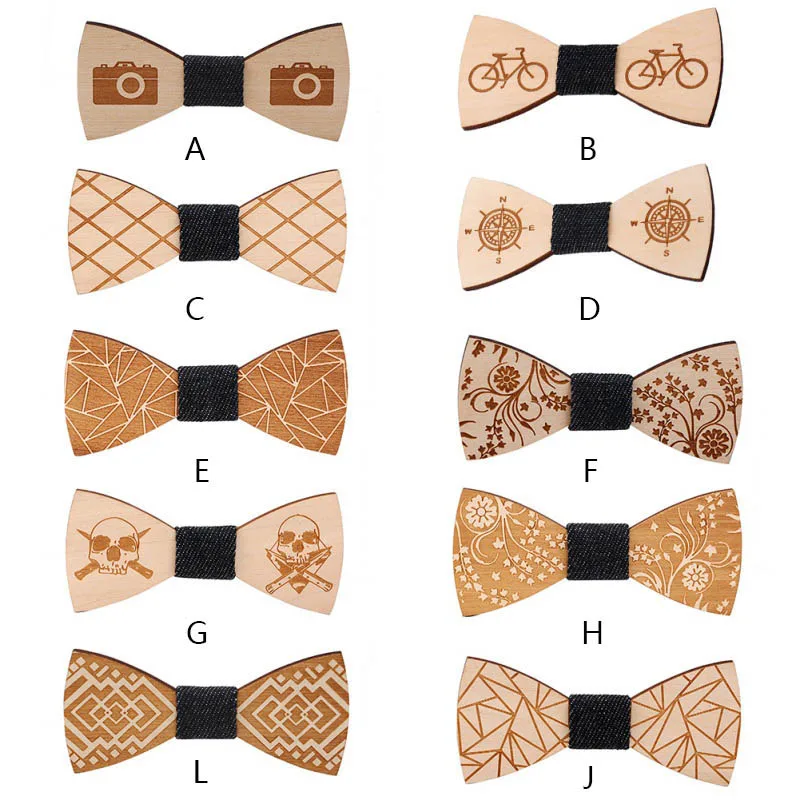 Женские трендовые Зажимы для галстука повседневные деревянные в форме усов полые стильные зажимы для вечерние галстуки-бабочки
