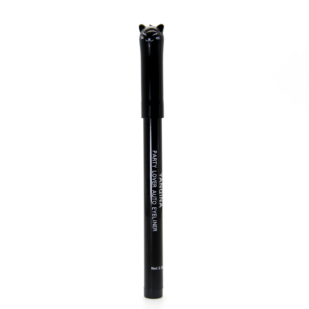 Cat Eyes Makeup Black Eyeliner Pen Waterproof Make up Liquid Eye Liner Pencil Fast-dry Cosmetic Tool Eyelid Enhancer Liner Brush